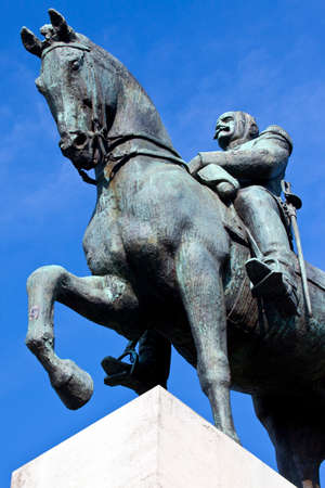 A statue of Marshal Ferdinand Foch in Paris, France.  Foch was a French soldier and the Allied Gnralissime during the First World War.の写真素材