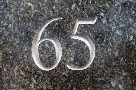 The Number 65 on a wall.