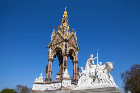 A view of the magnificent Albert Memorial in Kensington Gardens, London.