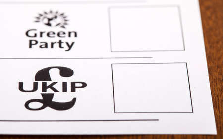 LONDON, UK - MAY 7TH 2015: UKIP (UK Independence Party) on a UK Ballot Paper, on 7th May 2015.のeditorial素材