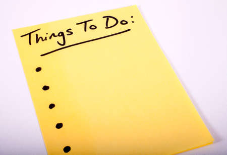 Things to Do written on a piece of Note Paper.の写真素材