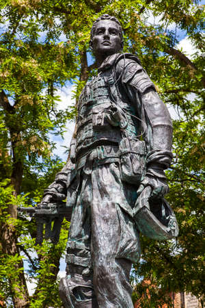 A statue dedicated to all Irish Guardsmen, Past, Present and Future in Windsor, Berkshire.のeditorial素材