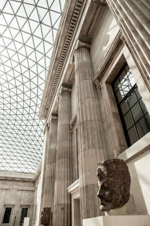The magnificent interior of the British Museum in London.のeditorial素材