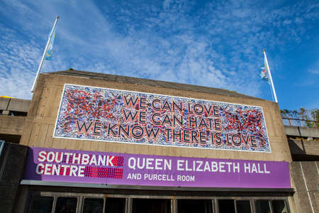 LONDON, UK - JULY 6TH 2015: A view of an entrance to The Southbank Centre in London, on 6th July 2015.のeditorial素材