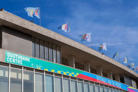 LONDON, UK - JULY 6TH 2015: A view of the exterior of The Southbank Centre in London, on 6th July 2015.のeditorial素材