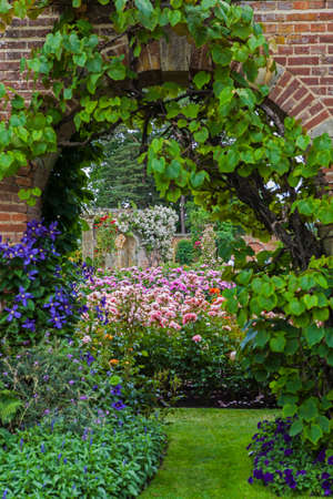 KENT, UK - JUNE 28TH 2015: The beautiful Gardens at Hever Castle in the UK, on 28th June 2015.の写真素材