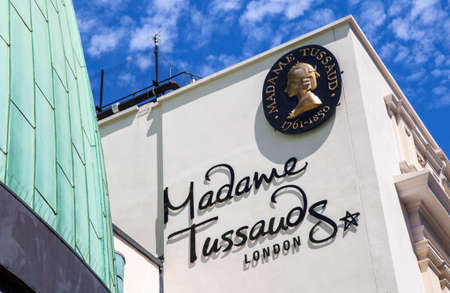 LONDON, UK - JULY 10TH 2015: Building detail of Madame Tussauds on Marylebone Road in London, on 10th July 2015.のeditorial素材