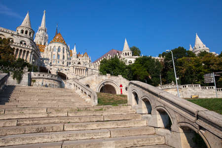 The historic Fishermanâs Bastion in Budapest, Hungary.のeditorial素材
