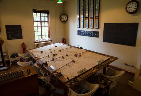CAMBRIDGESHIRE, UK - OCTOBER 5TH 2015: The Operations Room used during the Second World War at the...