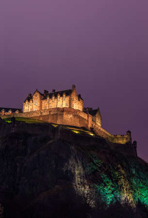 A view of the magnificent Edinburgh Castle in Scotland.のeditorial素材