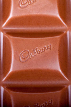 LONDON, UK - MAY 6TH 2016: Close-up of Cadbury Chocolate segments, on 6th May 2016.のeditorial素材
