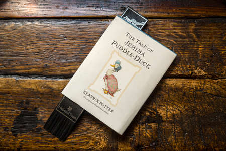 CUMBRIA, UK - MAY 30TH 2016: The Tale of Jemima Puddle-Duck book by famous childrens author Beatrix Potter, on 30th May 2016.のeditorial素材