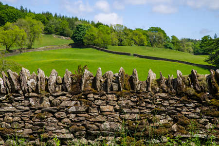 A view of the Cumbrian countryside in the UK.の写真素材