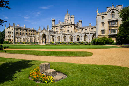 A view of the historic St. Johnâs College in Cambridge, UK.のeditorial素材