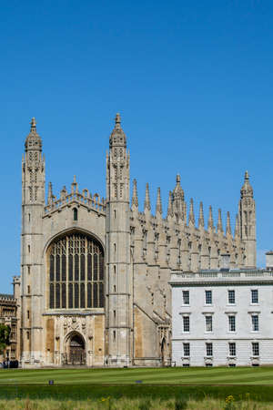 A view of the historic Kingâs College Chapel in Cambridge, UK.のeditorial素材