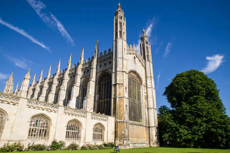 CAMBRIDGE, UK - JULY 18TH 2016: A view of the impressive Kings College Chapel in Cambridge, on 18th July 2016.のeditorial素材