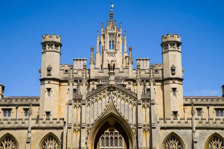 A view of the historic St. Johnâs College in Cambridge, UK.のeditorial素材