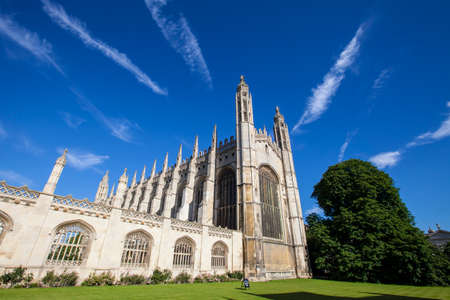 A beautiful view of Kingâs College Chapel in Cambridge, UK.のeditorial素材