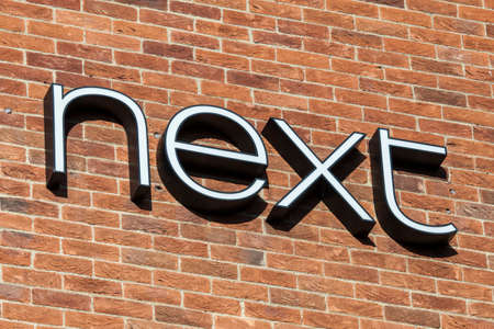 NORWICH, UK - JANUARY 17TH 2017: The Next logo on the exterior of their store in Norwich city centre, on 17th January 2017.のeditorial素材