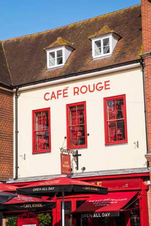 CANTERBURY, UK - FEBRUARY 13TH 2017: A view of the Cafe Rouge restaurant located in Canterbury, Kent, on 13th February 2017.のeditorial素材