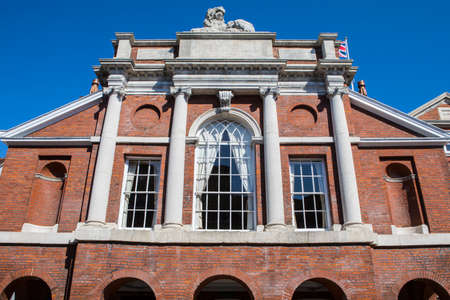 A view of the home of Chichester City Council, known as Council House, in the historic city of Chichester in Sussex, UK.の写真素材