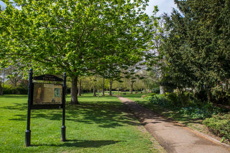 ROCHESTER, UK - APRIL 22ND 2017: A view of The Vines gardens in the historic city of Rochester in Kent, UK, on 22nd April 2017.のeditorial素材