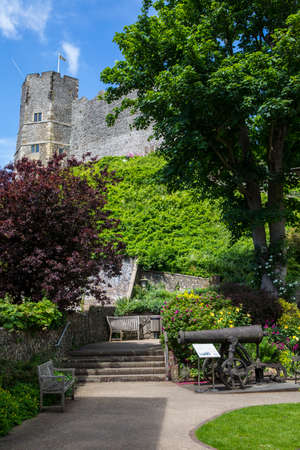 LEWES, UK - MAY 31ST 2017: A view of the historic Lewes Castle in East Sussex, UK, on 31st May 2017.のeditorial素材