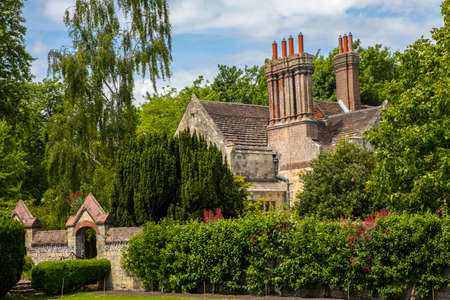 A view of Southover Grange from Southover Grange Gardens in the historic town of Lewes in East Sussex, UK.のeditorial素材