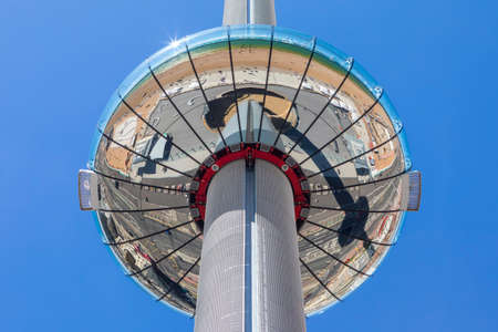 BRIGHTON, UK - MAY 31ST 2017: The impressive British Airways i360 observation tower located on Brighton seafront in Sussex, UK, on 31st May 2017.のeditorial素材