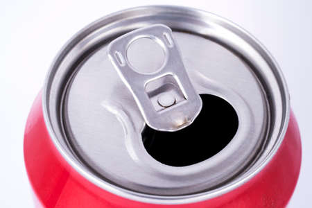 An opened can of drink.