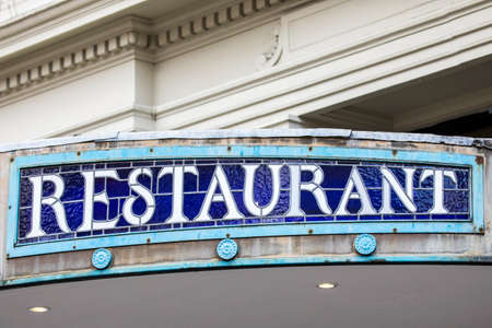 A Vintage Restaurant Signの写真素材