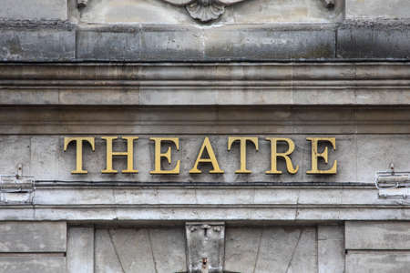 The sign on Theatre du Nord in the historic city of Lille in France.のeditorial素材