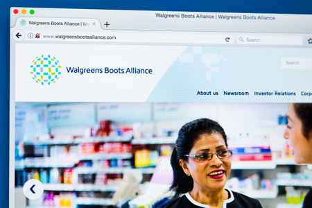 LONDON, UK - OCTOBER 17TH 2017: The homepage of the official website for Walgreens Boots Alliance -...