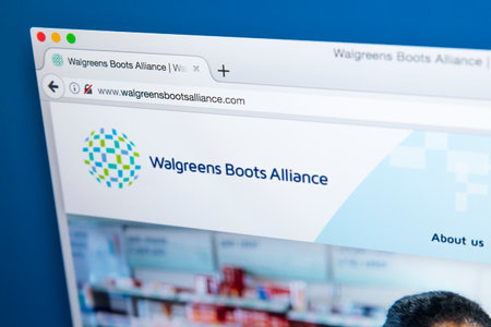 LONDON, UK - OCTOBER 17TH 2017: The homepage of the official website for Walgreens Boots Alliance -...