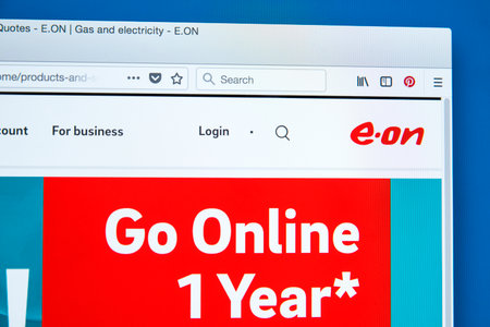 LONDON, UK - NOVEMBER 20TH 2017: The homepage of the official website for E.ON - the European...