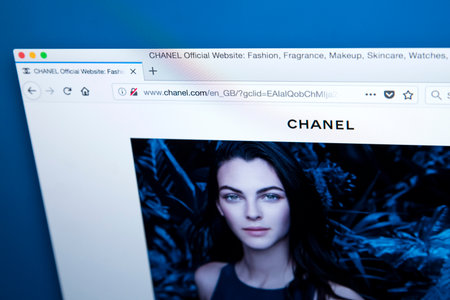 LONDON, UK - FEBRUARY 8TH 2018: The homepage of the official website for Chanel - the French luxury...