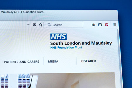 LONDON, UK - MARCH 5TH 2018: The homepage of the official website for the South London and Maudsley...