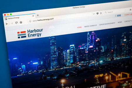 LONDON, UK - MAY 23RD 2018: The homepage of the official website for Harbour Energy - the energy...