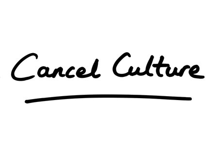 Cancel Culture, handwritten on a white background.の写真素材