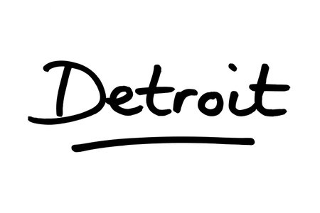 Detroit - a city in the state of Michigan, in the United States of America.の写真素材