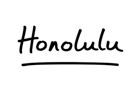Honolulu - the capital city of the state of Hawaii, in the United States of America.の写真素材