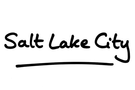 Salt Lake City - the capital city of the state of Utah in the United States of America.の写真素材