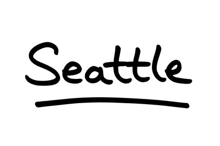 Seattle - a city in the state of Washington in the United States of America.の写真素材