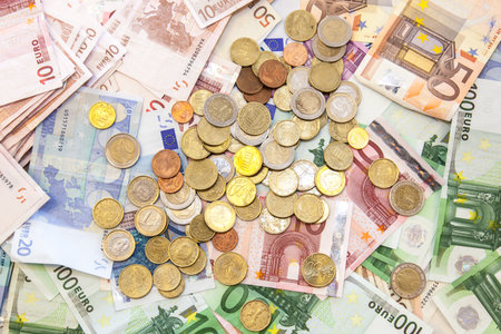 Banknotes pileの写真素材