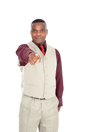 Black businessman posingの写真素材