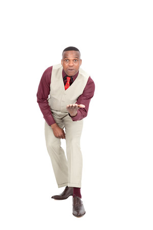 Black businessman posingの写真素材
