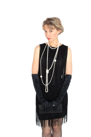 Beautiful businesswoman doing different expressions in different sets of clothes: portrait