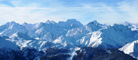 Verbier Alpine vistaの写真素材