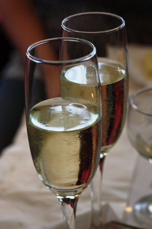 Champagne flutesの写真素材