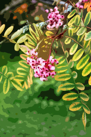 Beautiful pink flowersのイラスト素材